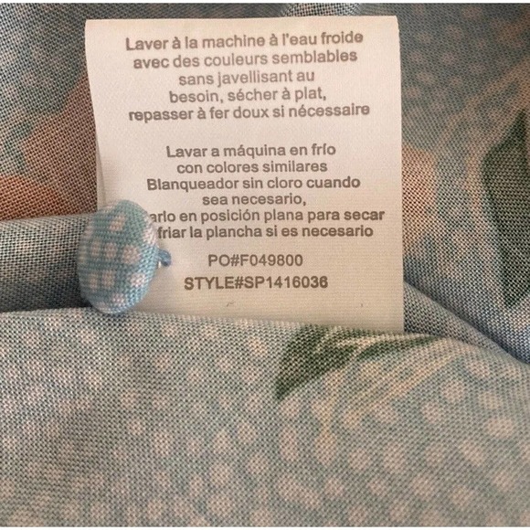 O'Neill Izzy Floral Flowers Baby Blue Midi Dress Size Small - Picture 12 of 16